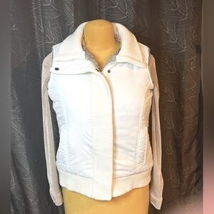 Vanity white reversible winter vest large